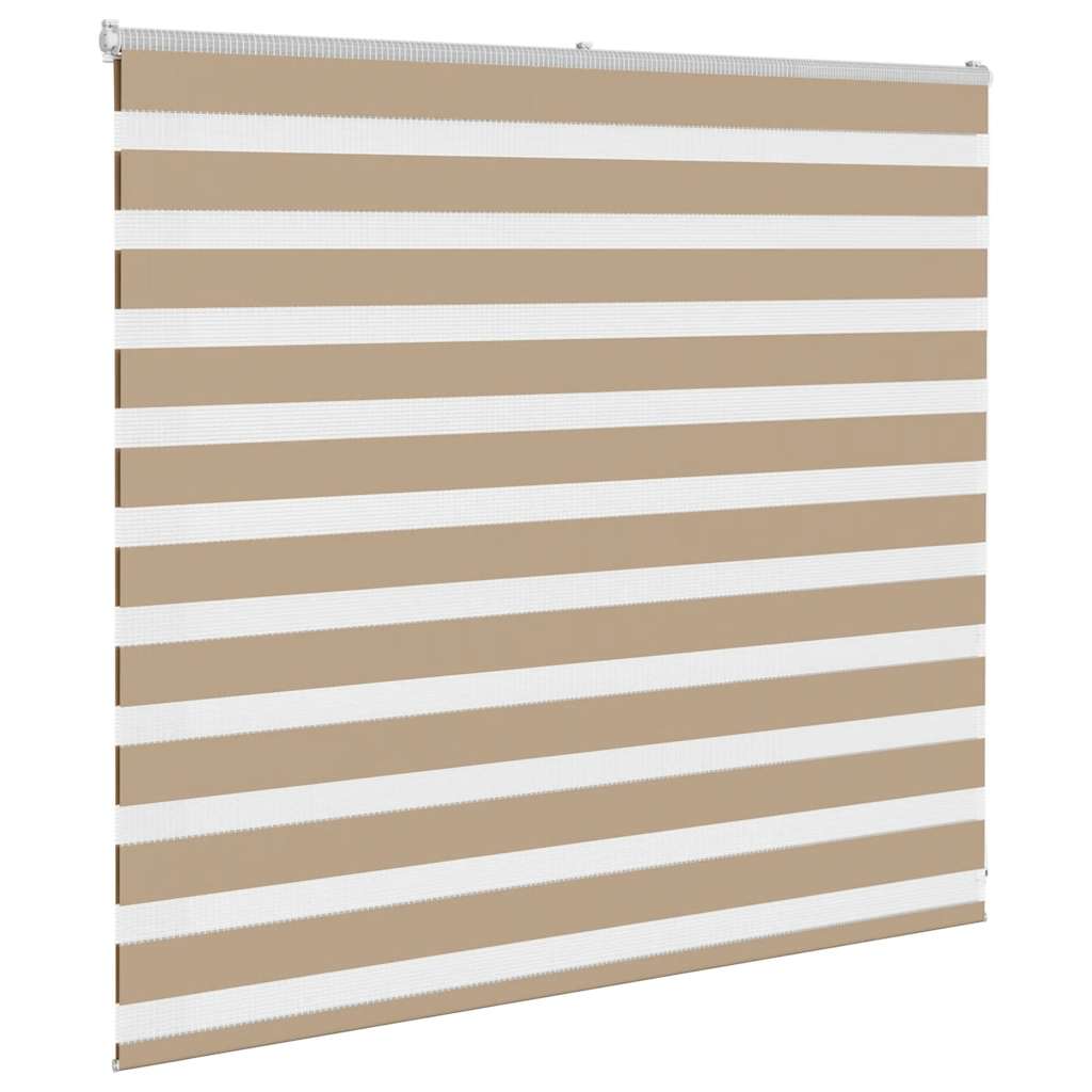 vidaXL Zebra Blind Sand Brown 155x100 cm Fabric Width 150.9 cm Polyester