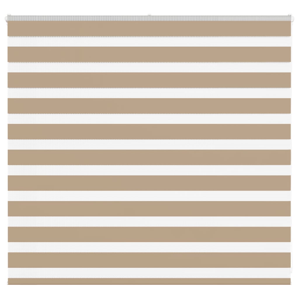 vidaXL Zebra Blind Sand Brown 160x100 cm Fabric Width 155.9 cm Polyester