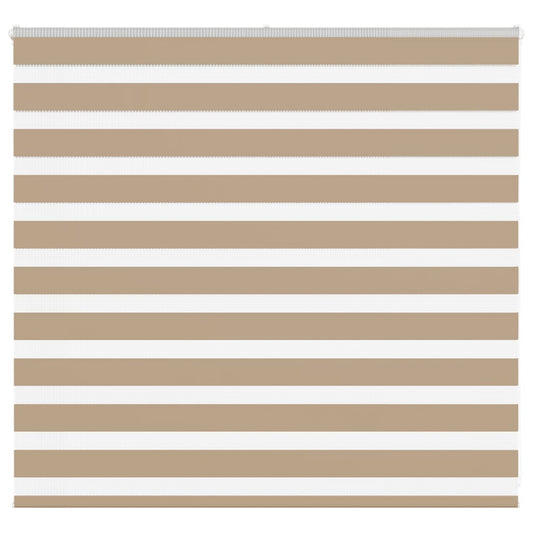 vidaXL Zebra Blind Sand Brown 160x100 cm Fabric Width 155.9 cm Polyester