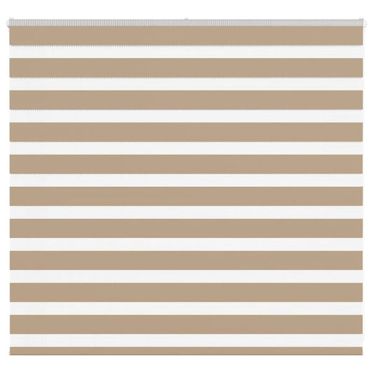 vidaXL Zebra Blind Sand Brown 165x100 cm Fabric Width 160.9 cm Polyester