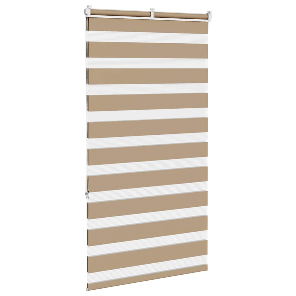 vidaXL Zebra Blind Sand Brown 70x150 cm Fabric Width 65.9 cm Polyester