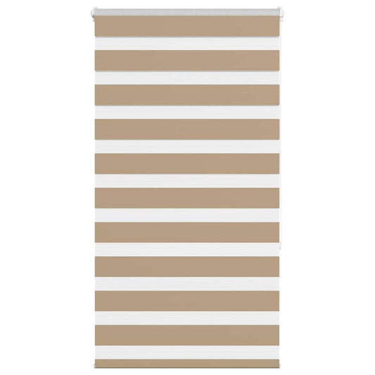 vidaXL Zebra Blind Sand Brown 75x150 cm Fabric Width 70.9 cm Polyester