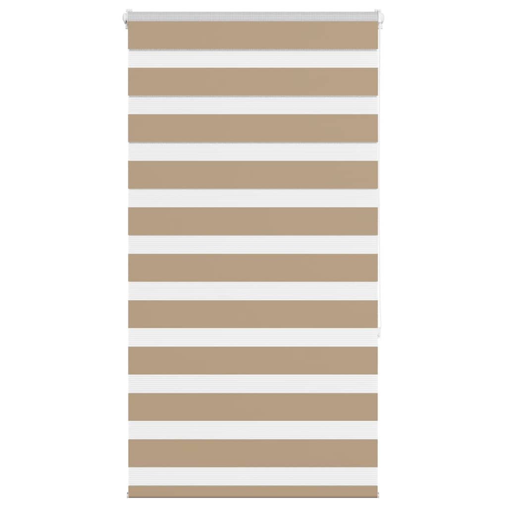 vidaXL Zebra Blind Sand Brown 80x150 cm Fabric Width 75.9 cm Polyester