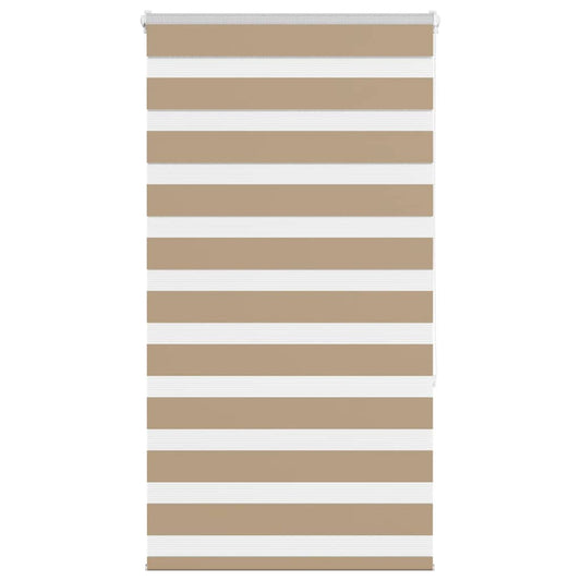 vidaXL Zebra Blind Sand Brown 80x150 cm Fabric Width 75.9 cm Polyester