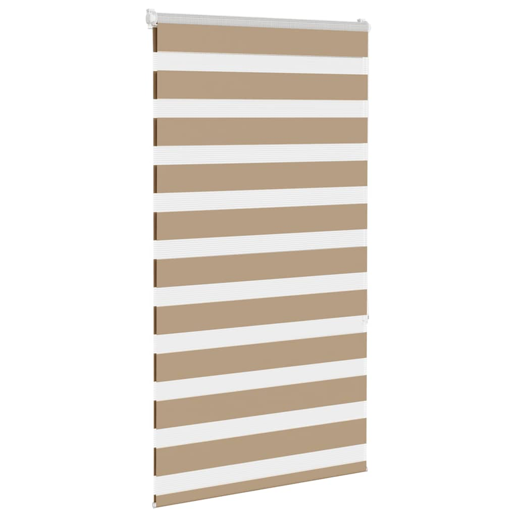 vidaXL Zebra Blind Sand Brown 80x150 cm Fabric Width 75.9 cm Polyester