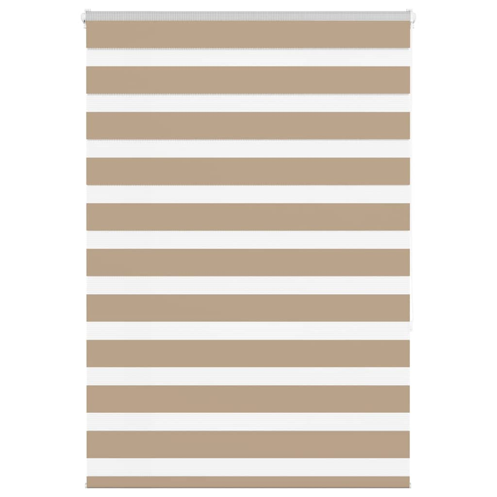 vidaXL Zebra Blind Sand Brown 95x150 cm Fabric Width 90.9 cm Polyester