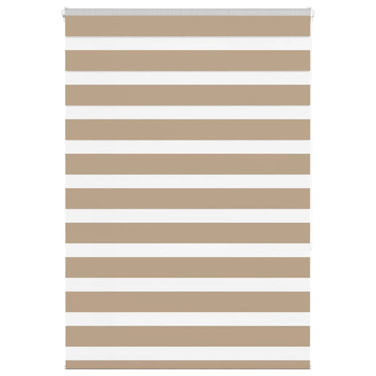 vidaXL Zebra Blind Sand Brown 95x150 cm Fabric Width 90.9 cm Polyester