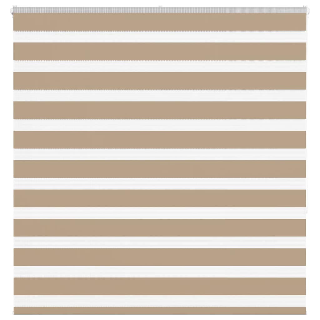 vidaXL Zebra Blind Sand Brown 140x150 cm Fabric Width 135.9 cm Polyester