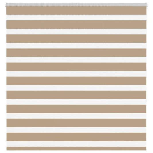 vidaXL Zebra Blind Sand Brown 140x150 cm Fabric Width 135.9 cm Polyester