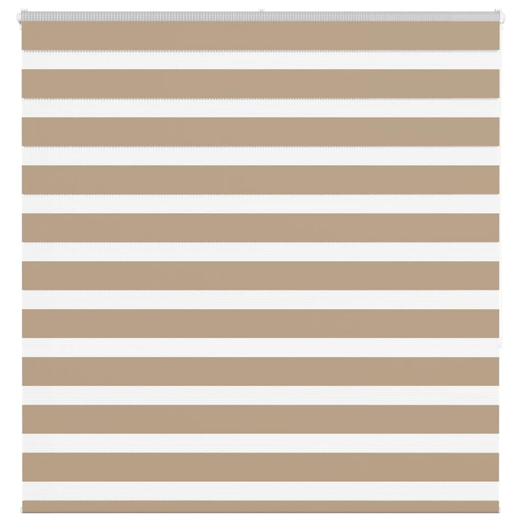 vidaXL Zebra Blind Sand Brown 150x150 cm Fabric Width 145.9 cm Polyester