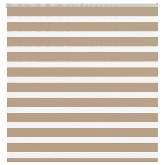 vidaXL Zebra Blind Sand Brown 150x150 cm Fabric Width 145.9 cm Polyester