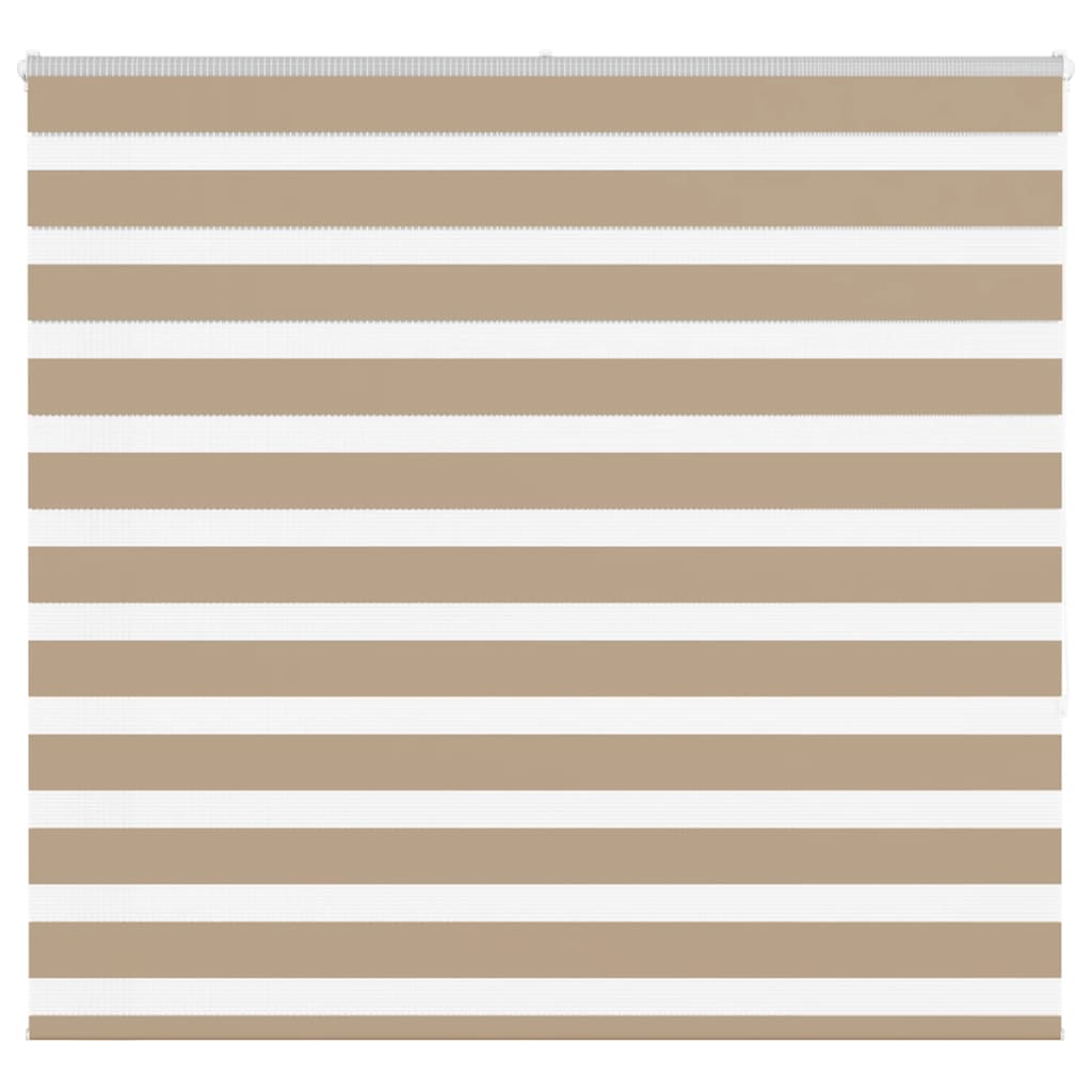 vidaXL Zebra Blind Sand Brown 155x150 cm Fabric Width 150.9 cm Polyester