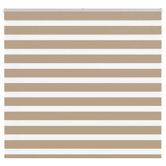 vidaXL Zebra Blind Sand Brown 155x150 cm Fabric Width 150.9 cm Polyester