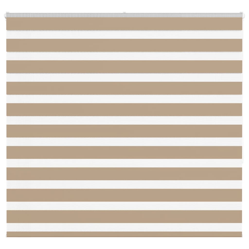 vidaXL Zebra Blind Sand Brown 160x150 cm Fabric Width 155.9 cm Polyester