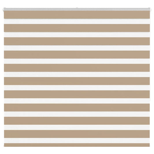 vidaXL Zebra Blind Sand Brown 160x150 cm Fabric Width 155.9 cm Polyester