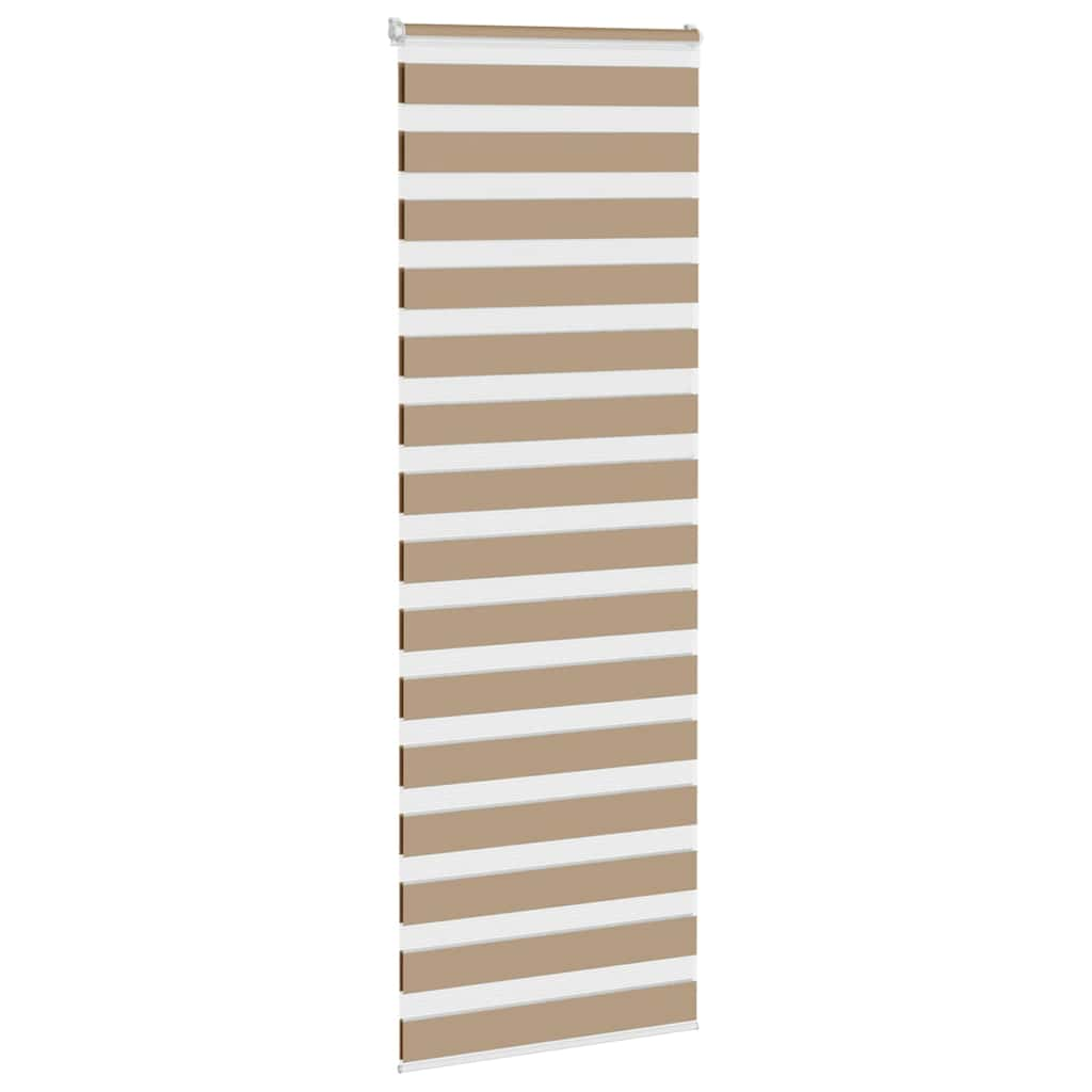 vidaXL Zebra Blind Sand Brown 75x200 cm Fabric Width 70.9 cm Polyester