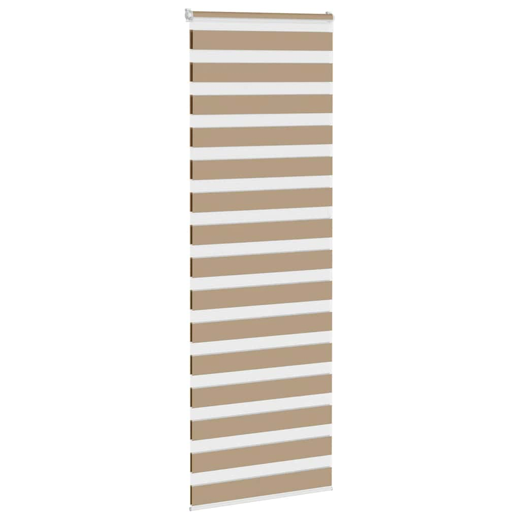 vidaXL Zebra Blind Sand Brown 85x200 cm Fabric Width 80.9 cm Polyester