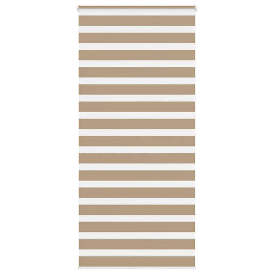 vidaXL Zebra Blind Sand Brown 95x200 cm Fabric Width 90.9 cm Polyester