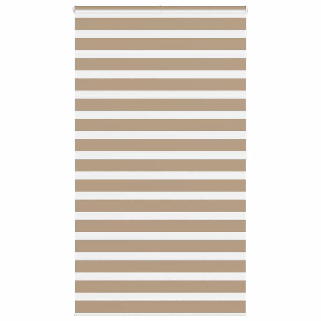 vidaXL Zebra Blind Sand Brown 135x200 cm Fabric Width 130.9 cm Polyester