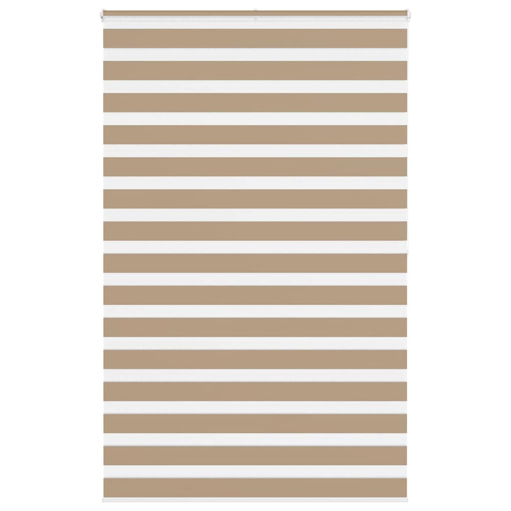 vidaXL Zebra Blind Sand Brown 140x200 cm Fabric Width 135.9 cm Polyester