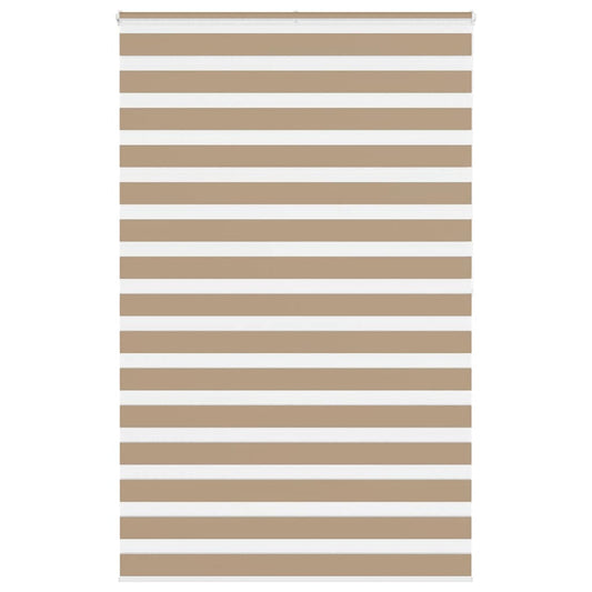 vidaXL Zebra Blind Sand Brown 140x200 cm Fabric Width 135.9 cm Polyester