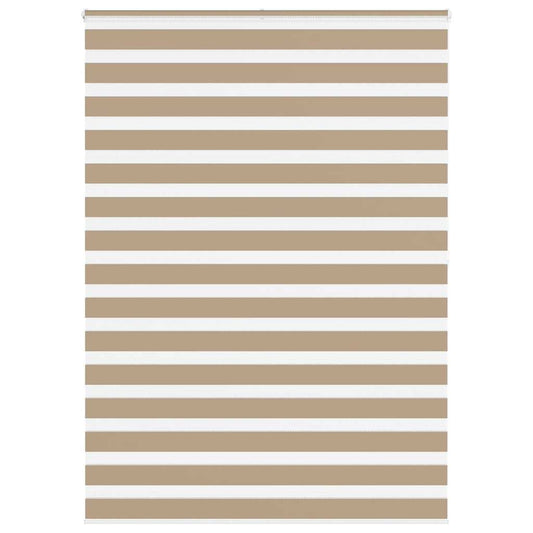 vidaXL Zebra Blind Sand Brown 155x200 cm Fabric Width 150.9 cm Polyester