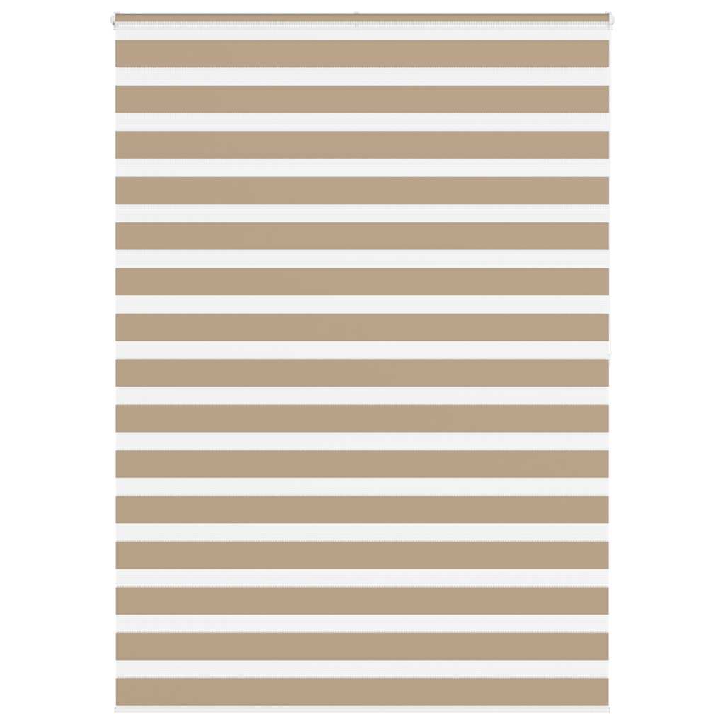 vidaXL Zebra Blind Sand Brown 165x200 cm Fabric Width 160.9 cm Polyester