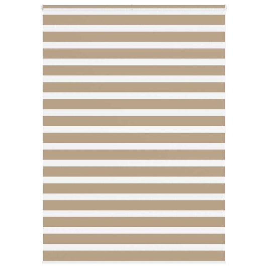 vidaXL Zebra Blind Sand Brown 165x200 cm Fabric Width 160.9 cm Polyester