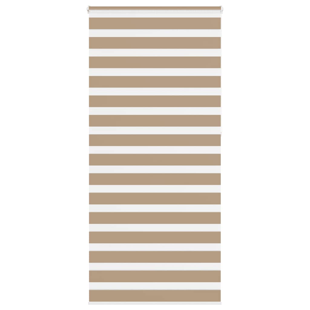 vidaXL Zebra Blind Sand Brown 95x230 cm Fabric Width 90.9 cm Polyester