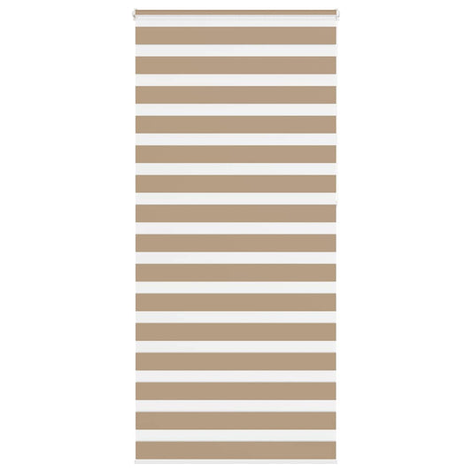 vidaXL Zebra Blind Sand Brown 95x230 cm Fabric Width 90.9 cm Polyester