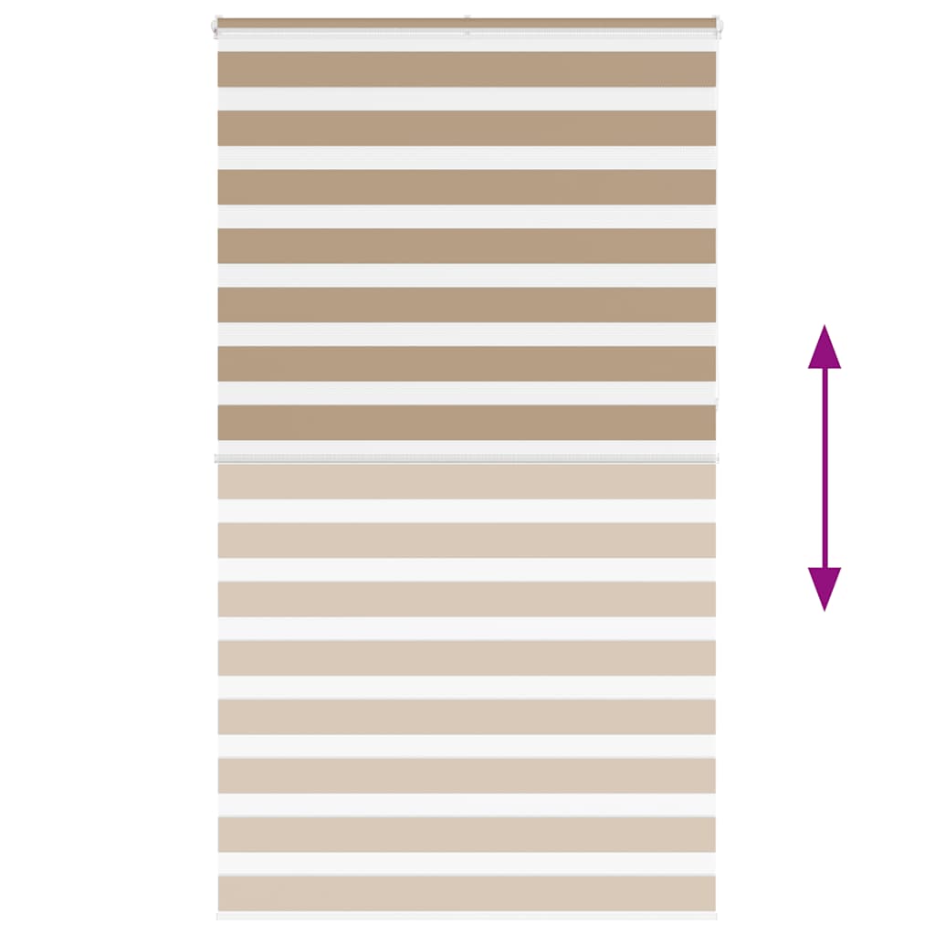 Zebra Blind Sand Brown 125x230 cm Fabric Width 120.9 cm Polyester