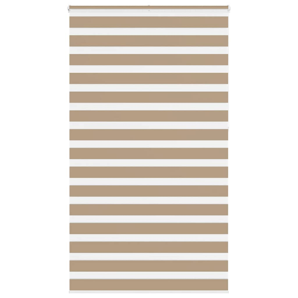 vidaXL Zebra Blind Sand Brown 130x230 cm Fabric Width 125.9 cm Polyester