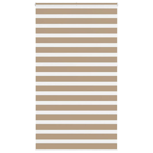 vidaXL Zebra Blind Sand Brown 130x230 cm Fabric Width 125.9 cm Polyester