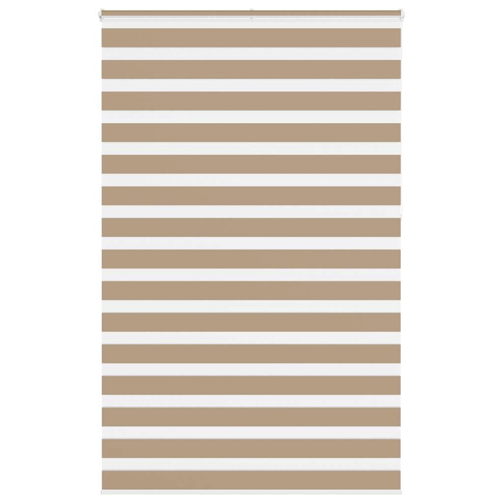 vidaXL Zebra Blind Sand Brown 140x230 cm Fabric Width 135.9 cm Polyester