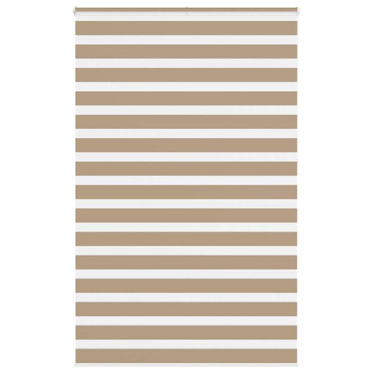 vidaXL Zebra Blind Sand Brown 140x230 cm Fabric Width 135.9 cm Polyester