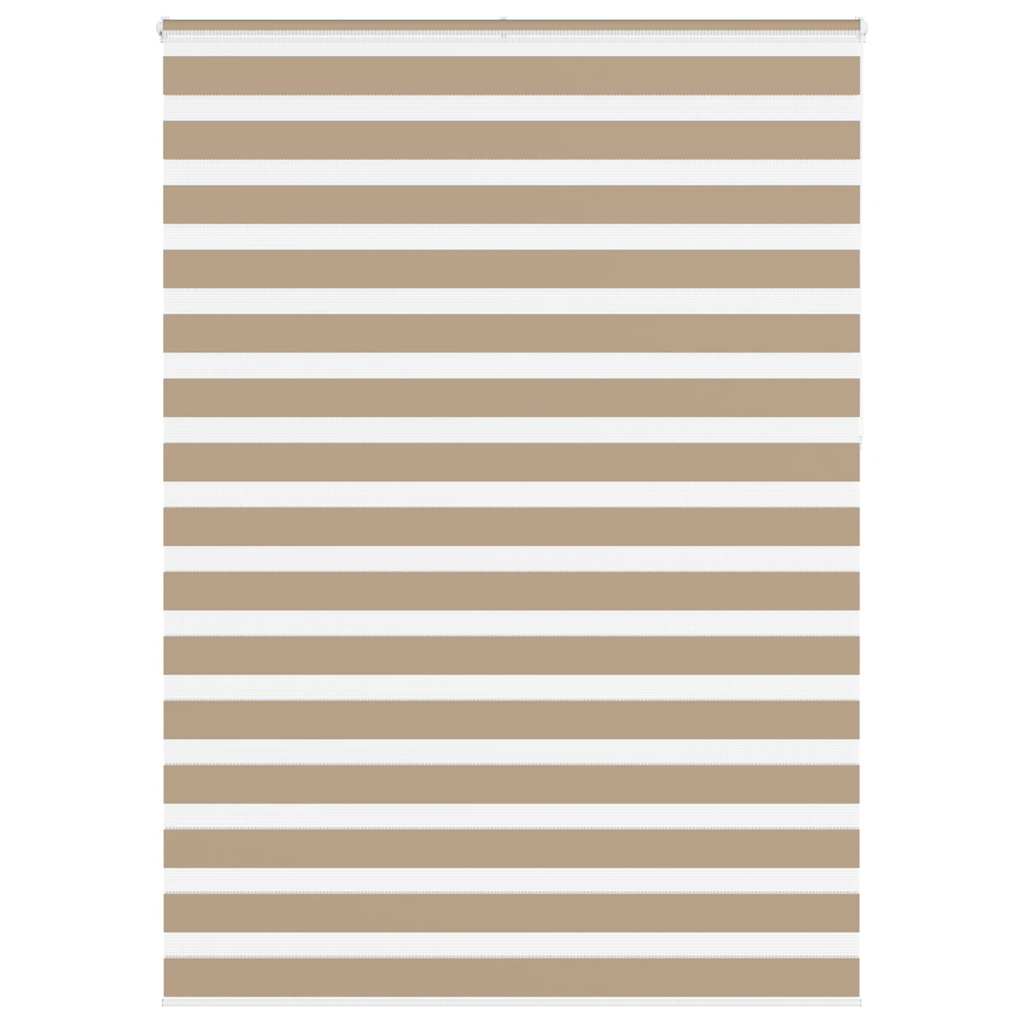 vidaXL Zebra Blind Sand Brown 160x230 cm Fabric Width 155.9 cm Polyester