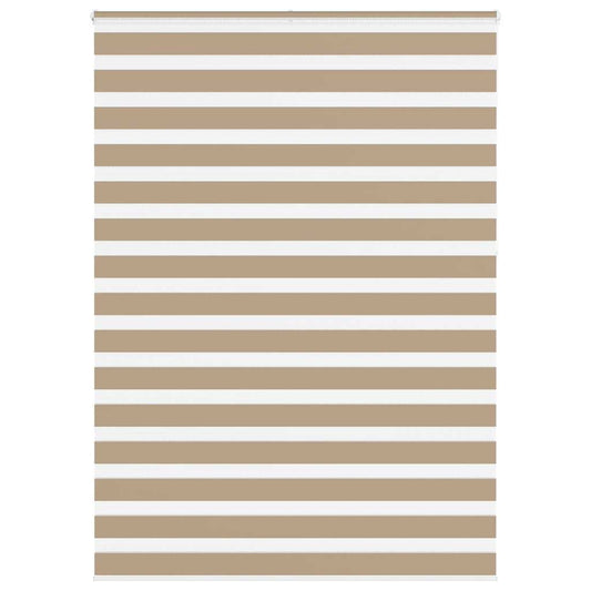 vidaXL Zebra Blind Sand Brown 160x230 cm Fabric Width 155.9 cm Polyester