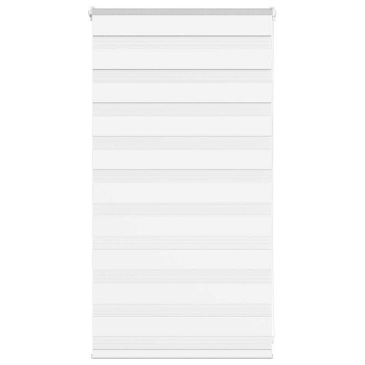 vidaXL Zebra Blind White 85x100 cm Fabric Width 80.9 cm Polyester