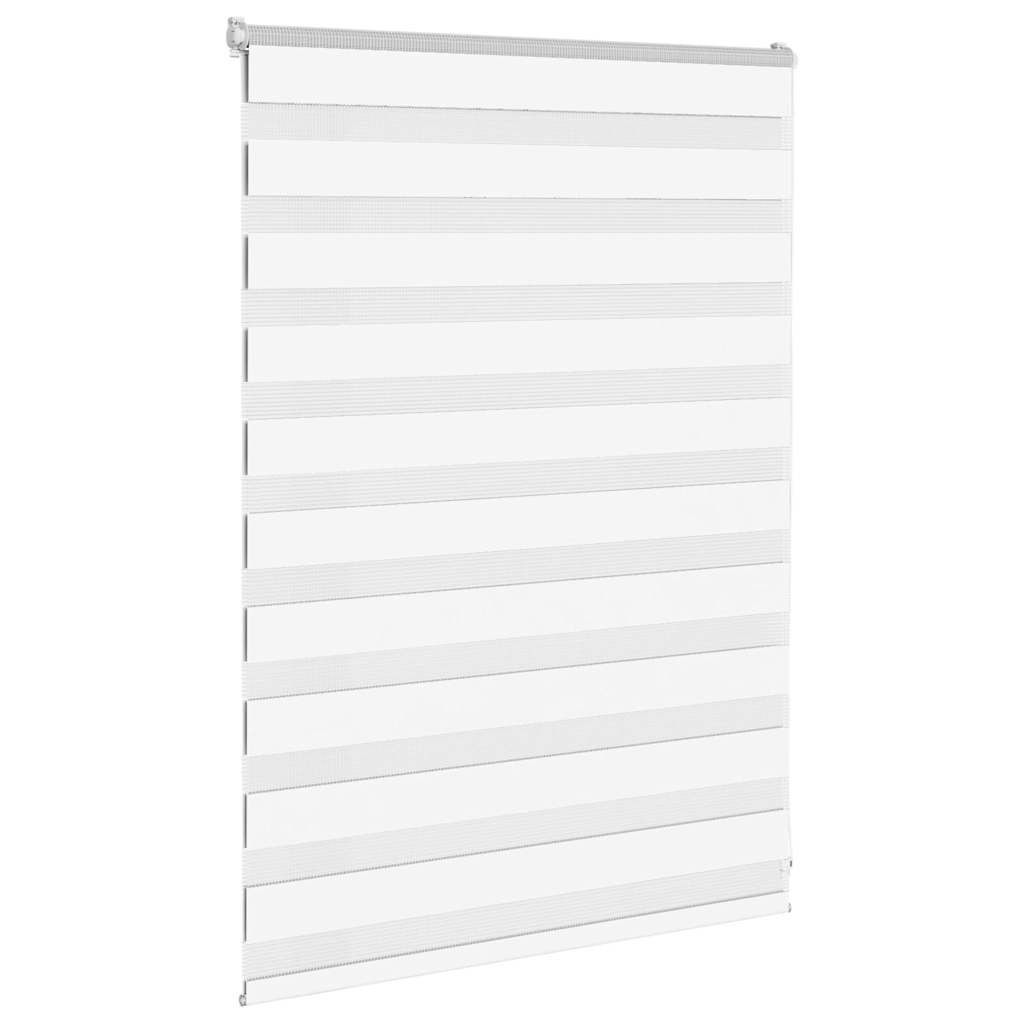 vidaXL Zebra Blind White 105x100 cm Fabric Width 100.9 cm Polyester