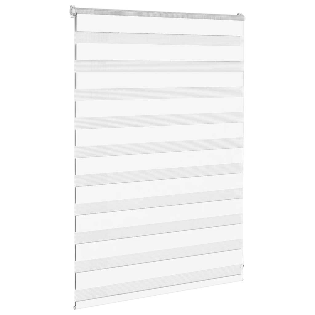 vidaXL Zebra Blind White 110x100 cm Fabric Width 105.9 cm Polyester