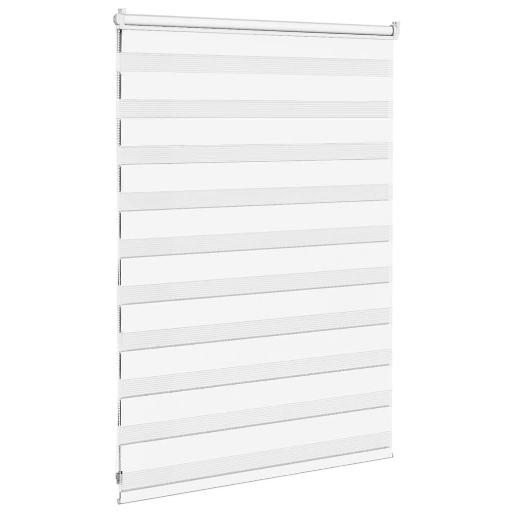 vidaXL Zebra Blind White 110x100 cm Fabric Width 105.9 cm Polyester