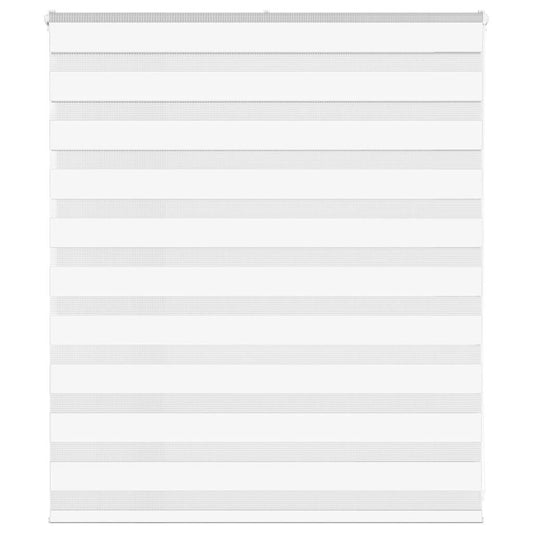 vidaXL Zebra Blind White 120x100 cm Fabric Width 115.9 cm Polyester