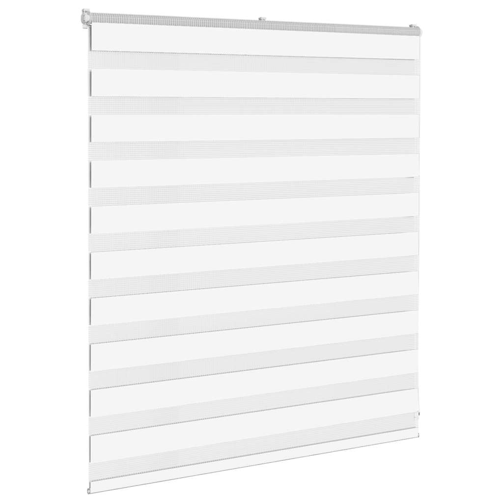 vidaXL Zebra Blind White 120x100 cm Fabric Width 115.9 cm Polyester