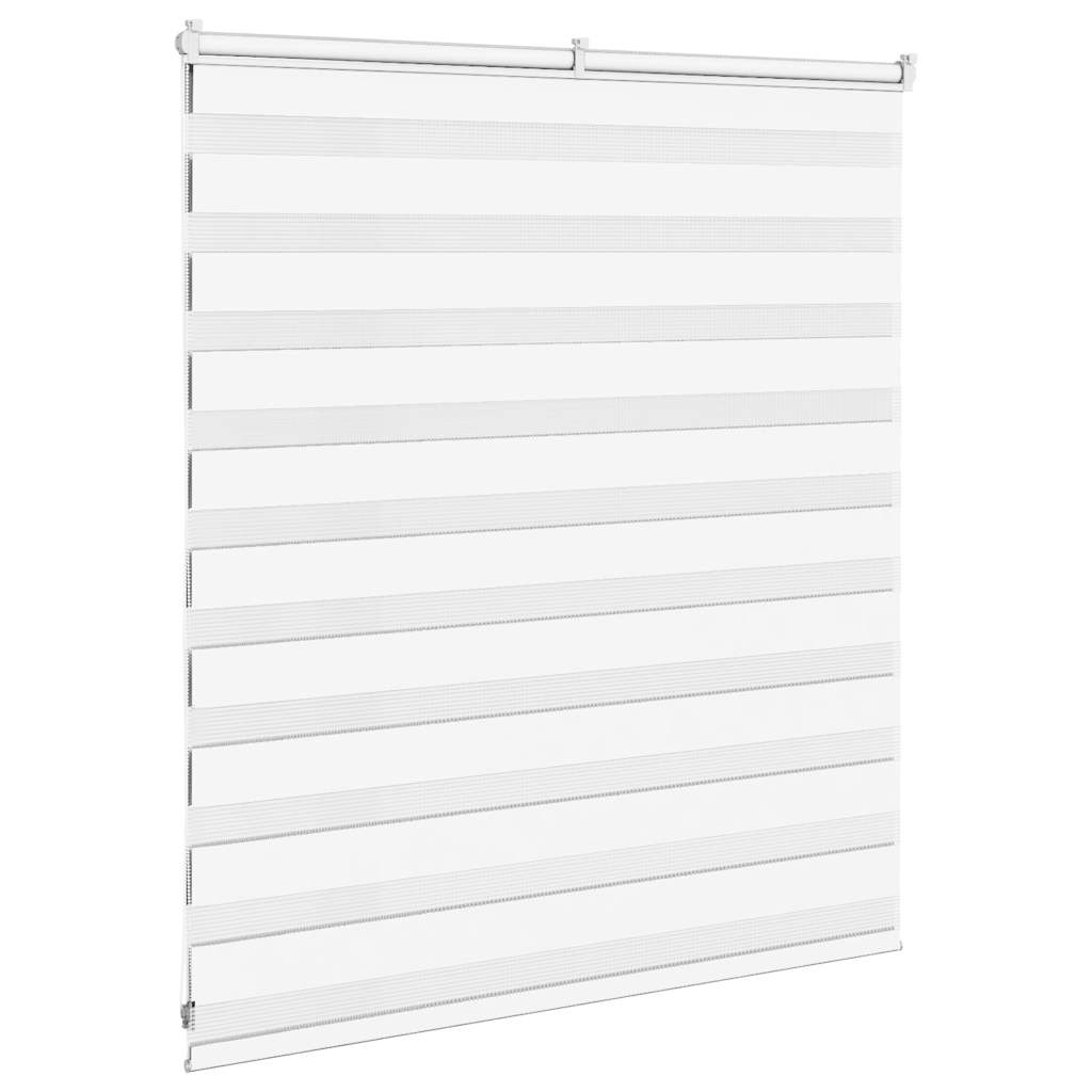 vidaXL Zebra Blind White 120x100 cm Fabric Width 115.9 cm Polyester