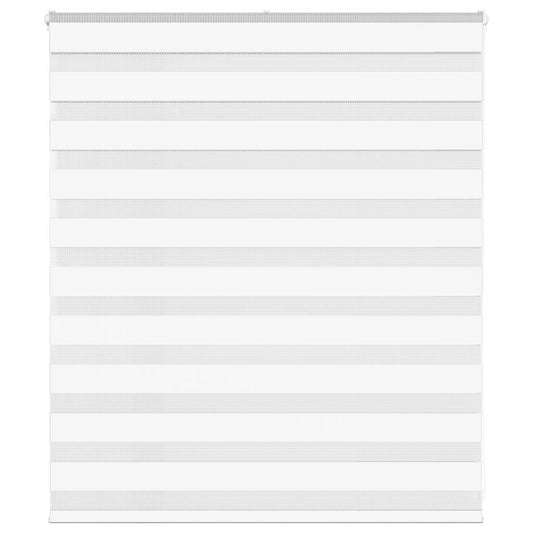 vidaXL Zebra Blind White 125x100 cm Fabric Width 120.9 cm Polyester