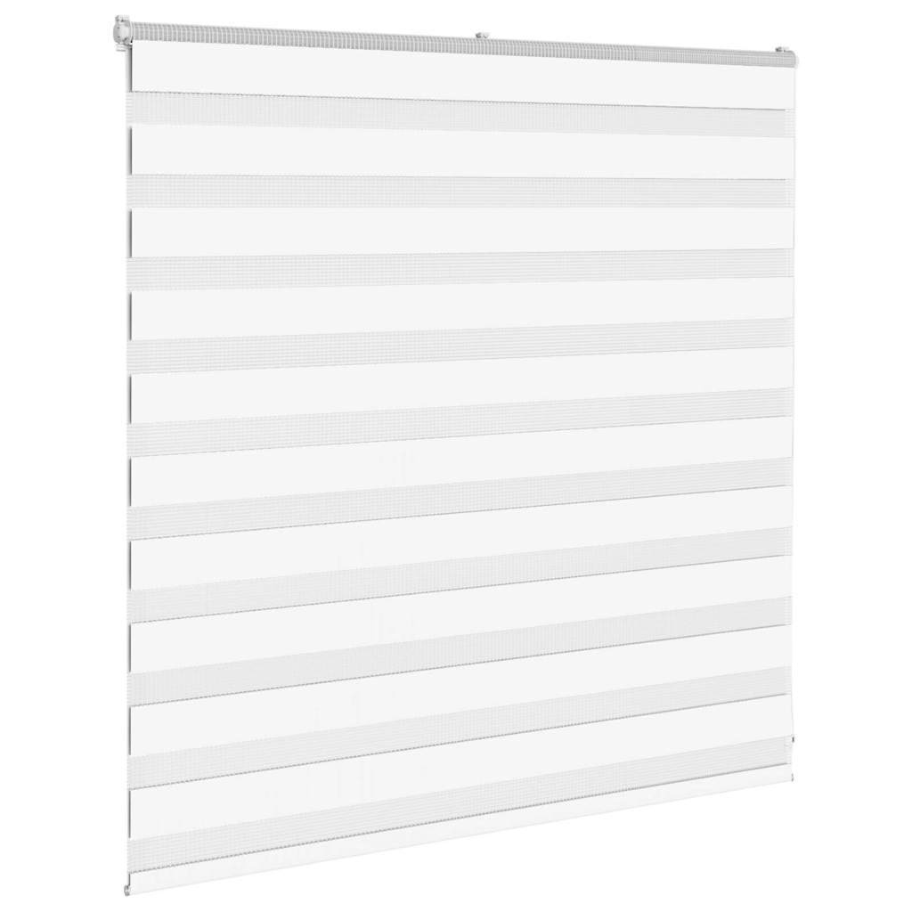 vidaXL Zebra Blind White 145x100 cm Fabric Width 140.9 cm Polyester