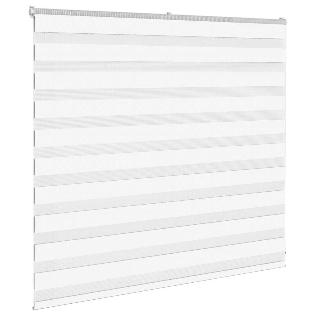 vidaXL Zebra Blind White 155x100 cm Fabric Width 150.9 cm Polyester