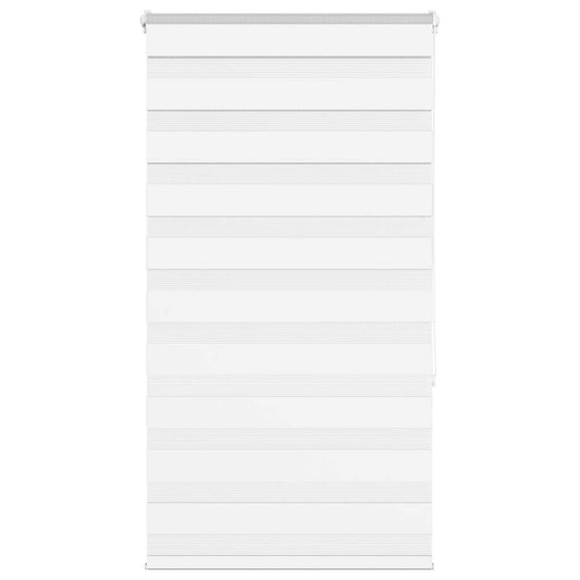 vidaXL Zebra Blind White 80x150 cm Fabric Width 75.9 cm Polyester