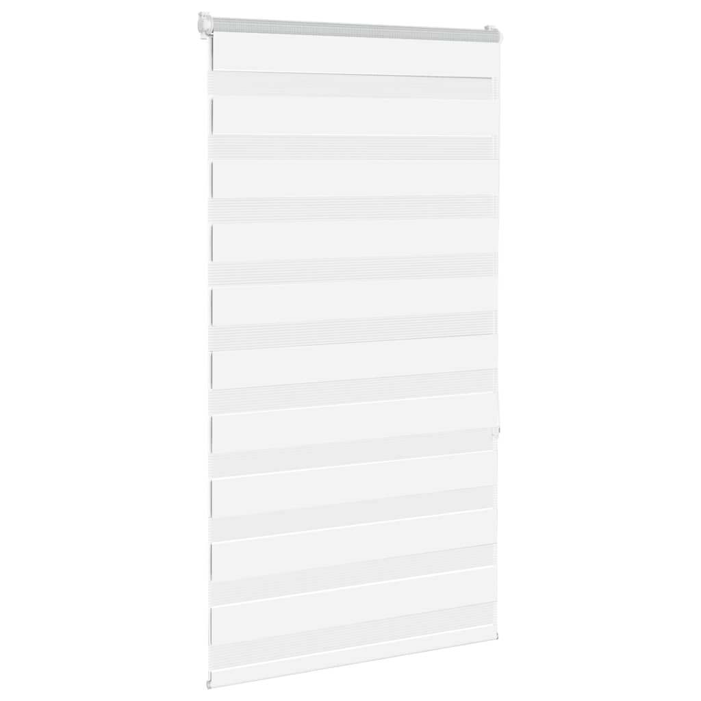 vidaXL Zebra Blind White 90x150 cm Fabric Width 85.9 cm Polyester