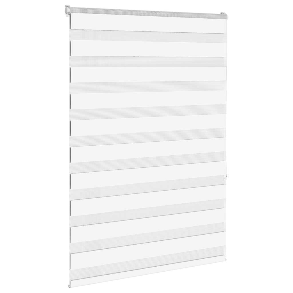 vidaXL Zebra Blind White 95x150 cm Fabric Width 90.9 cm Polyester